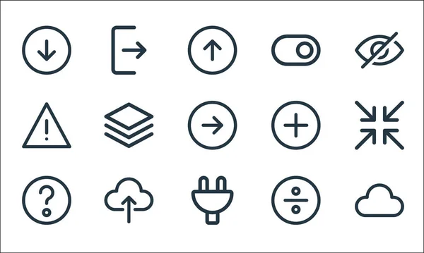 User Interface Line Icons Linear Set Quality Vector Line Set — Stock Vector