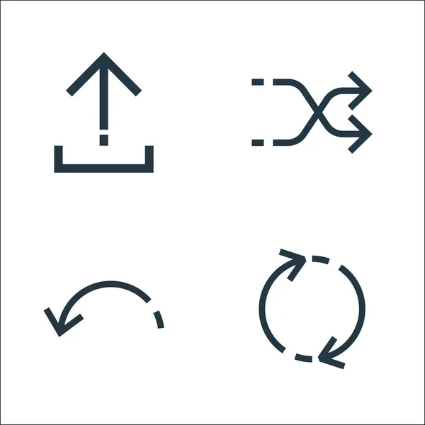 Flechas Línea Iconos Conjunto Lineal Conjunto Línea Vectorial Calidad Como — Vector de stock