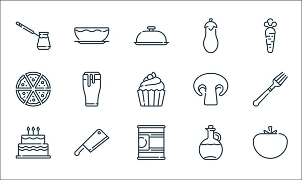 Gastronomy Line Icons Linear Set Quality Vector Line Set Tomato — Stock Vector