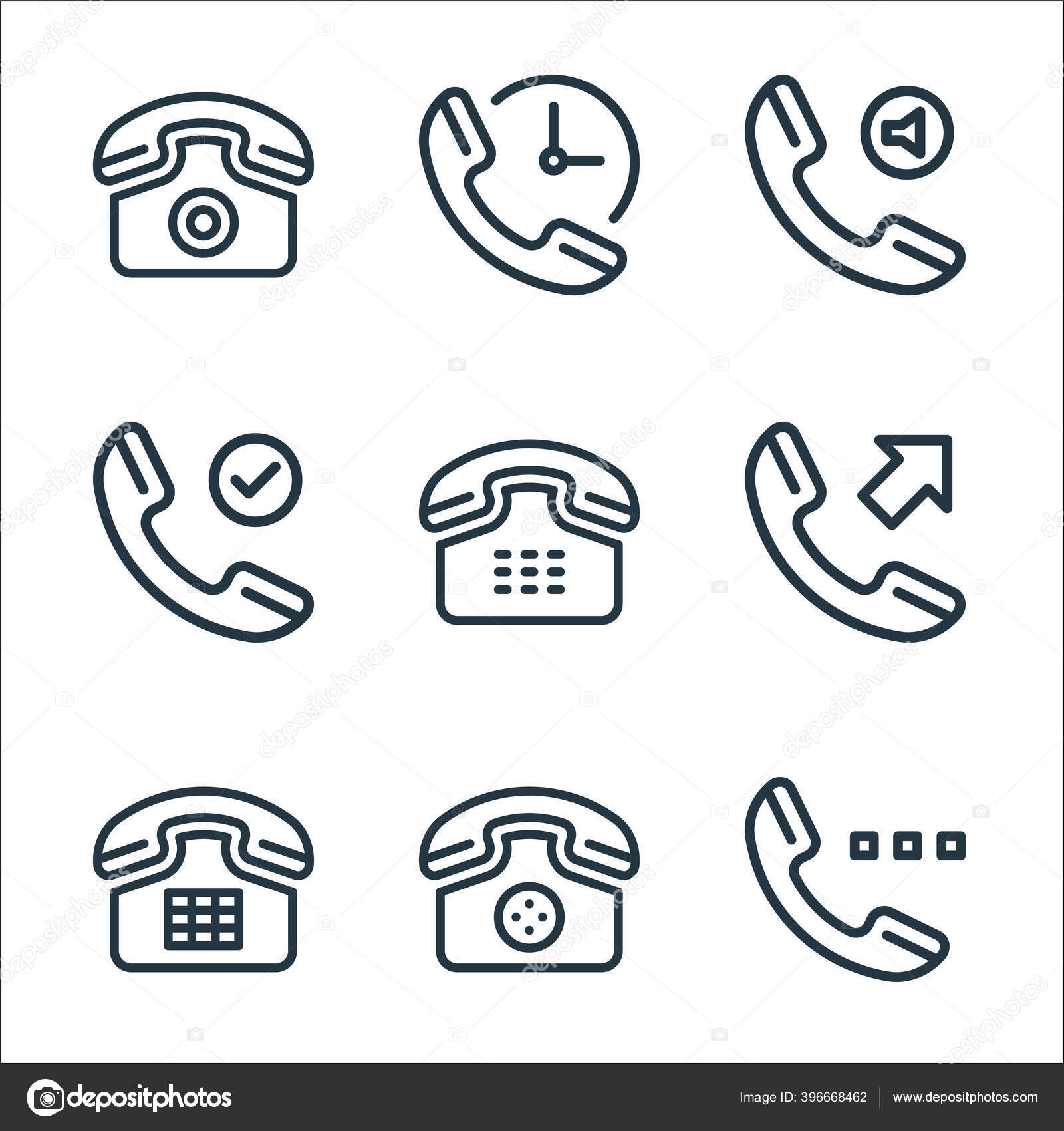 Telephone Stockio Lineal icon