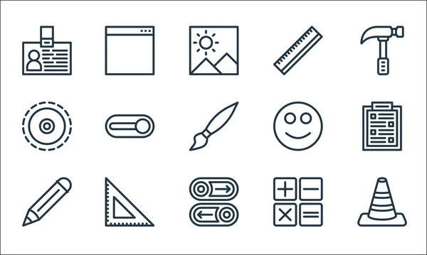 Miscellaneous Line Icons Linear Set Quality Vector Line Set Cone — Stock Vector