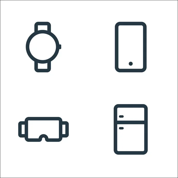 Electronic Device Line Icons Linear Set Quality Vector Line Set — Stock Vector