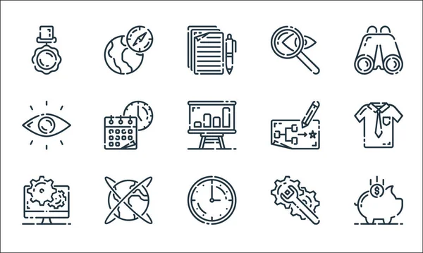 Iconos Línea Inicio Conjunto Lineal Conjunto Línea Vectorial Calidad Como — Vector de stock