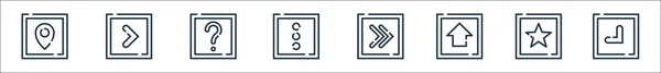 Arrow Line Icons Linear Set Quality Vector Line Set Bottom — Stock Vector