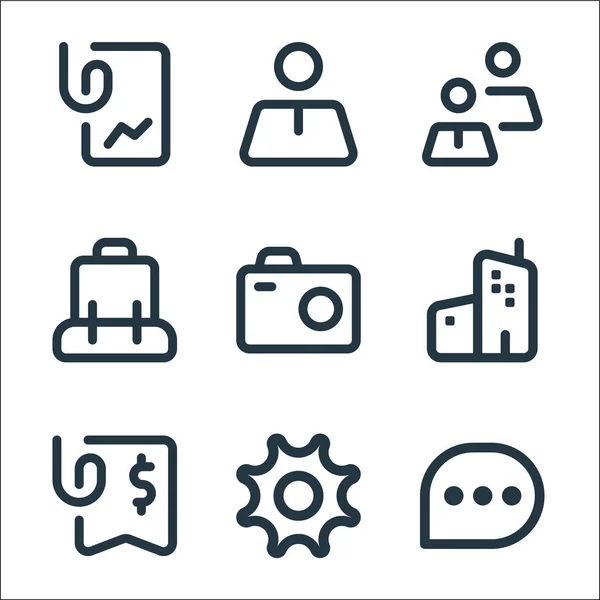 Myicon Una Línea Iconos Conjunto Lineal Conjunto Línea Vectorial Calidad — Vector de stock