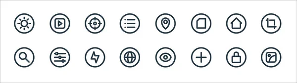 Basic Line Icons Linear Set Quality Vector Line Set Gallery — Stock Vector