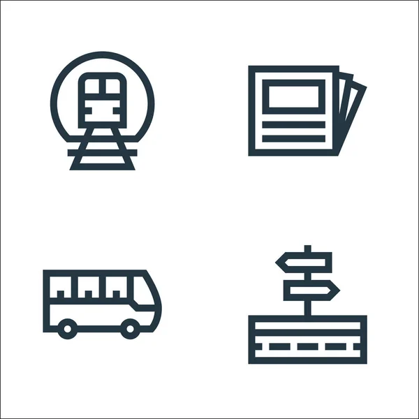 City Life Line Icons Linear Set Quality Vector Line Set — Stock Vector