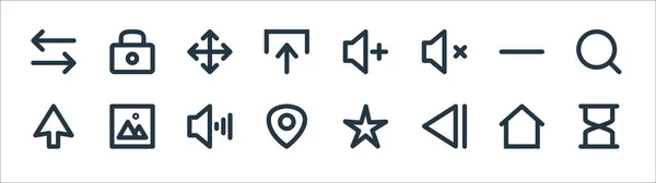 User Interface Line Icons Linear Set Quality Vector Line Set — Stock Vector