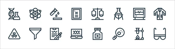 Laboratory Line Icons Linear Set Quality Vector Line Set Safety — Stock Vector