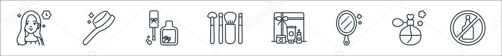 Beauty Cosmetics Line Icons Linear Set Quality Vector Line Set Royalty Free Stock Illustrations