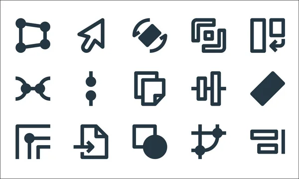 Graphic Design Line Icons Linear Set Quality Vector Line Set — Stock Vector