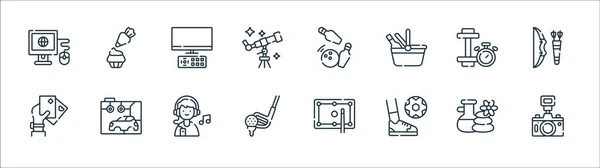 Free Time Line Icons Linear Set Quality Vector Line Set — Stock Vector