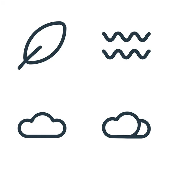 Nature Line Icons Линейное Множество Набор Векторных Линий Качества Таких — стоковый вектор