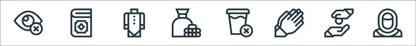 Ramadan Line Icons Linear Set Quality Vector Line Set Muslim — Stock Vector