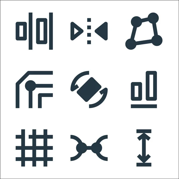 Graphic Design Line Icons Linear Set Quality Vector Line Set — Stock Vector
