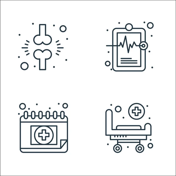 Health Medical Line Icons Linear Set Quality Vector Line Set — Stock Vector