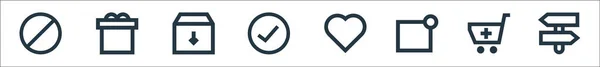 Иконки Линий Пользовательского Интерфейса Линейное Множество Набор Векторных Линий Качества — стоковый вектор