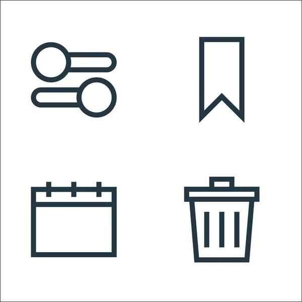 Web Essentials Line Icons Linear Set Quality Vector Line Set — Stock Vector