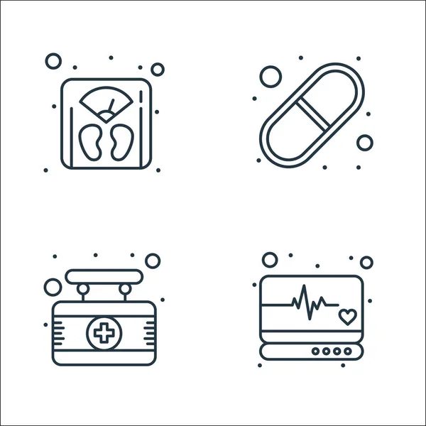 Health Medical Line Icons Linear Set Quality Vector Line Set — Stock Vector