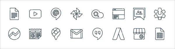 Suite Line Icons Linear Set Quality Vector Line Set Sheets — Stock Vector
