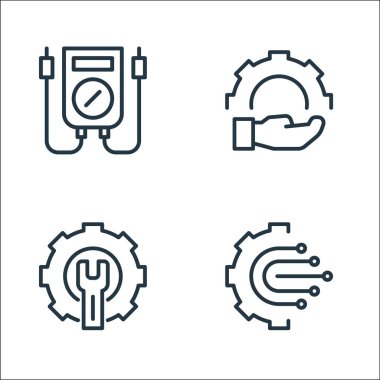 Mühendislik çizgisi. Doğrusal küme. Mühendislik, tornavida, mühendislik gibi kalite vektör çizgisi