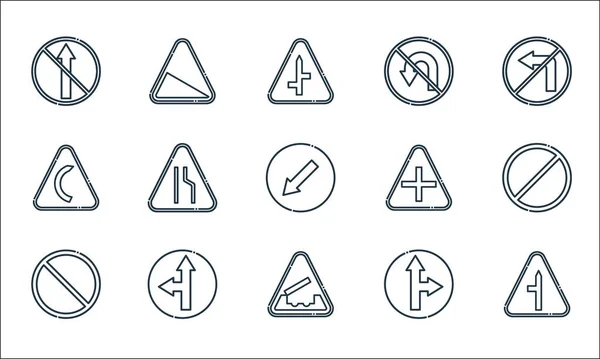 Signaling Line Icons Linear Set Quality Vector Line Set Junction — Stock Vector