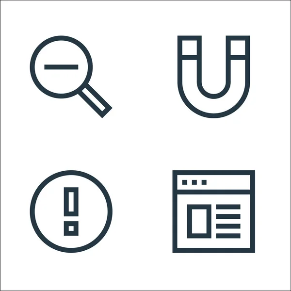 Web Essentials Line Icons Linear Set Quality Vector Line Set — Stock Vector