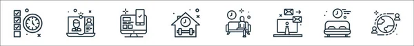 Home Line Icons Linear Set Quality Vector Line Set Communication — Stock Vector
