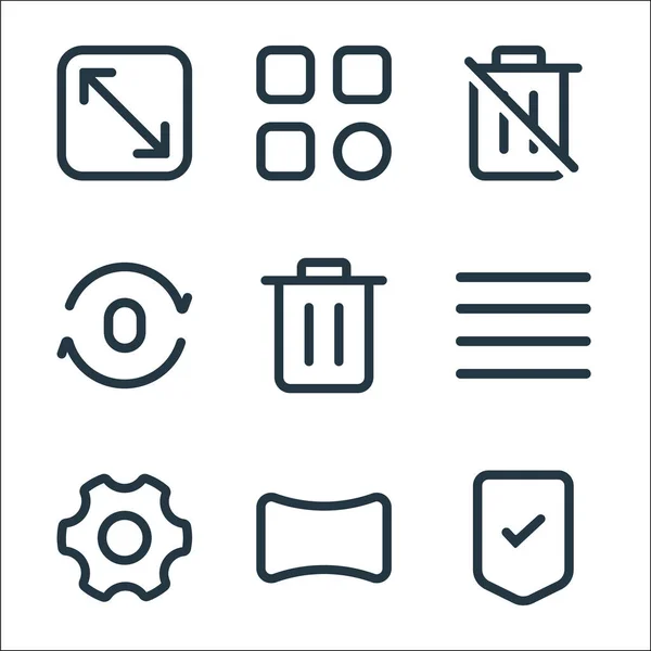 Interface Line Icons Linear Set Quality Vector Line Set Security — Stock Vector