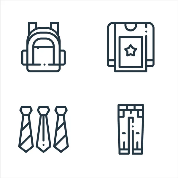 Iconos Línea Moda Conjunto Lineal Conjunto Línea Vectores Calidad Tales — Vector de stock