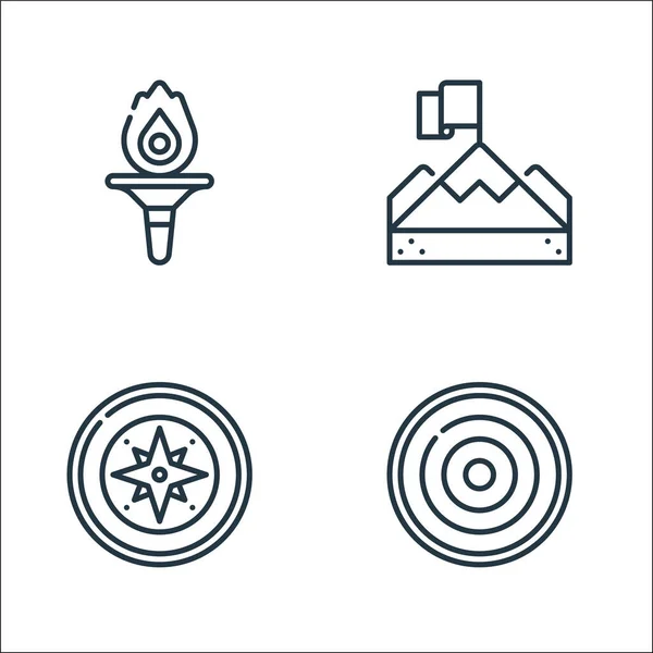 Management Line Icons Linear Set Quality Vector Line Set Goal — Stock Vector