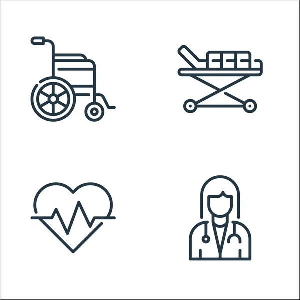 Medical Line Icons Linear Set Quality Vector Line Set Doctor — Stock Vector