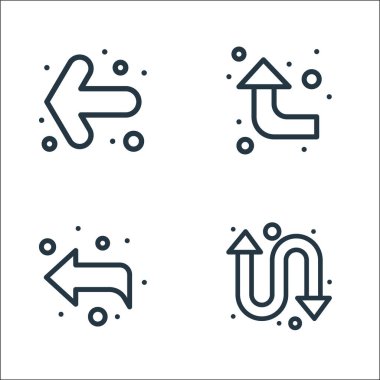 Ok çizgisi simgeleri. Doğrusal küme. çift ok, sol ok, yukarı doğru ok gibi kalite vektör çizgisi