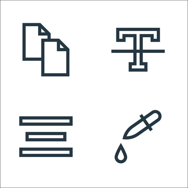 Text Editor Line Icons Linear Set Quality Vector Line Set — Stock Vector
