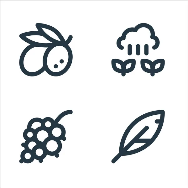 Nature Line Icons Линейное Множество Набор Векторных Линий Качества Таких — стоковый вектор