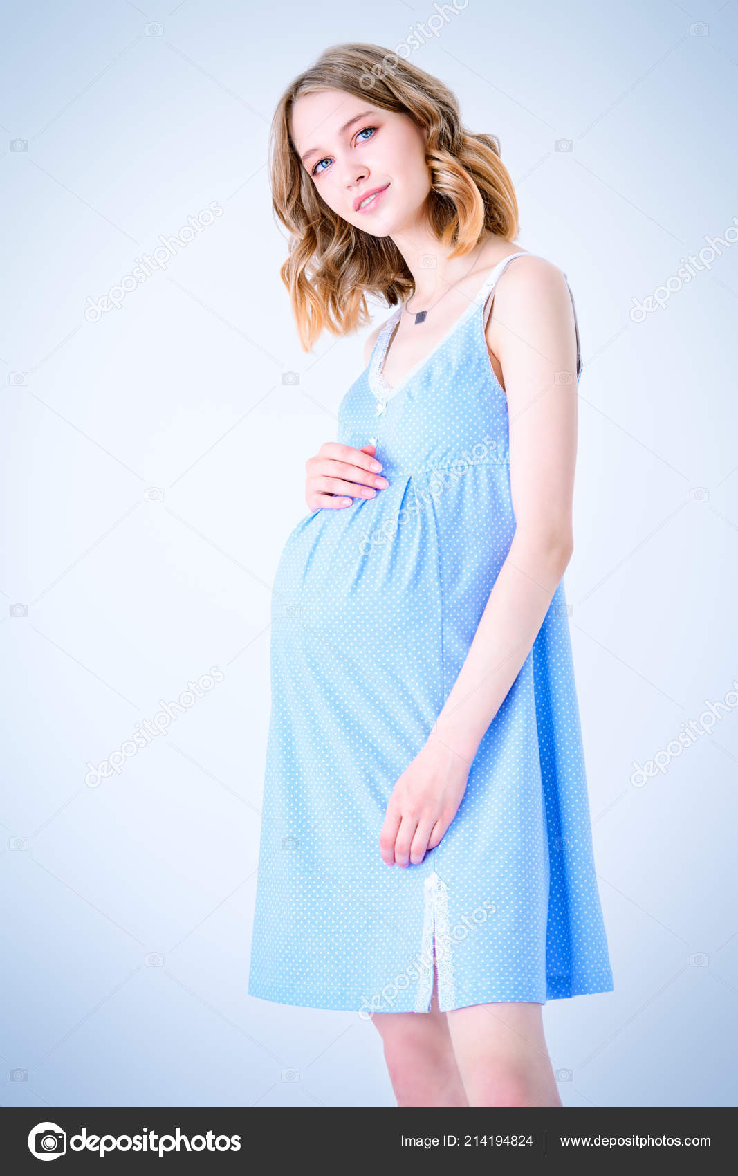 women in blue dress