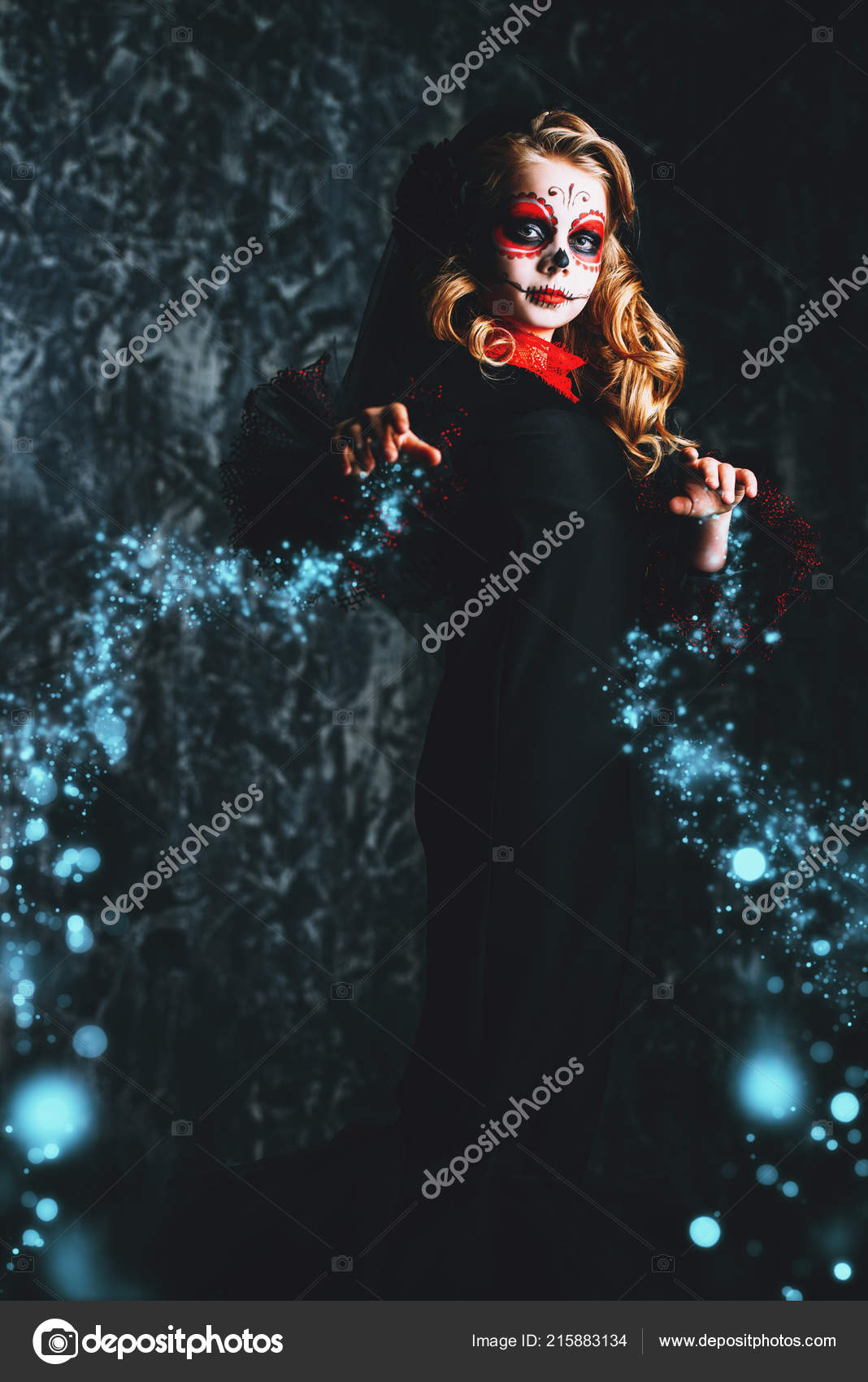 Sugar Skull Costume Adult Day of The Dead Catrina Dia de Los Muertos Halloween