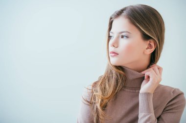 Portre sevimli kız Genç. Güzellik, moda.