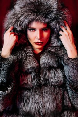 fashion fur coat clipart