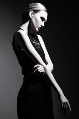 tek renkli moda portre