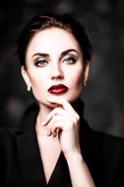 elegant brunette lady