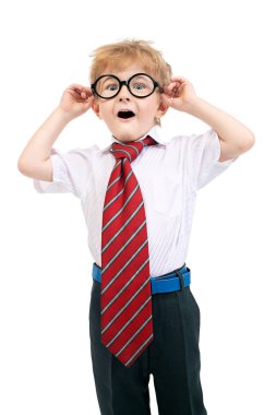 akıllı genç okul çocuğu