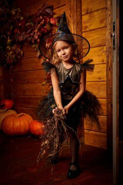 süpürge ile kız cadı