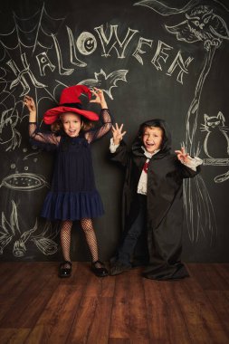 Komik şirin çocuklar.