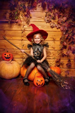 Süpürgeli büyüleyici cadı.