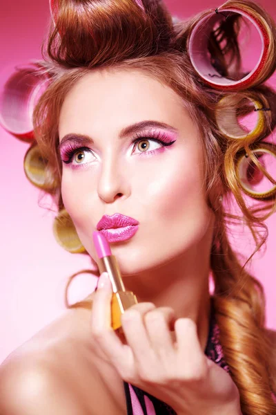 pink lipstick style