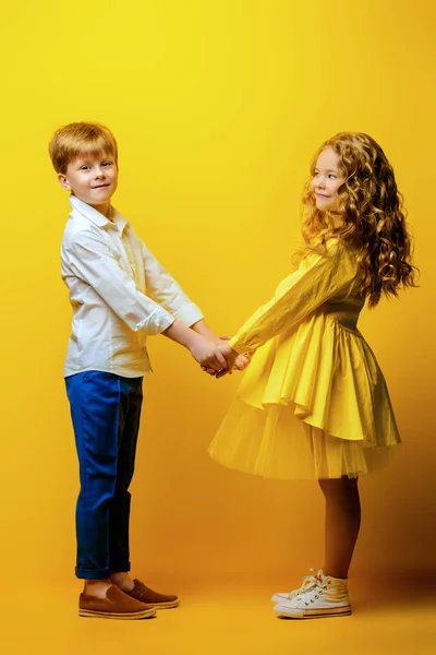 Friendship Between Boy And Girl Portrait Elegant Stock Photo Friendship Between Boy And Girl Portrait Elegant Stock Photo