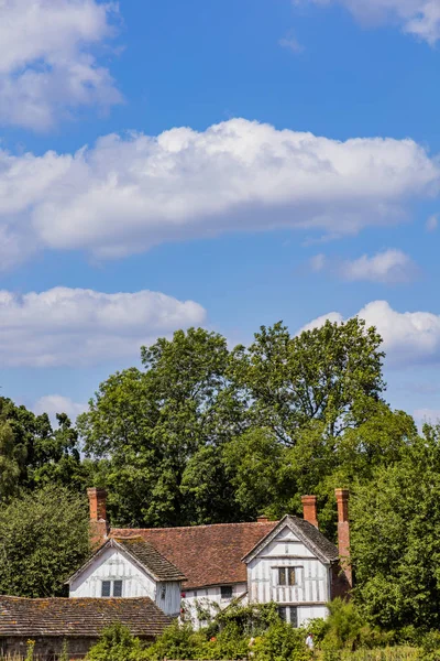 Tradizionale Villaggio Inglese Con Vecchie Case — Foto Stock