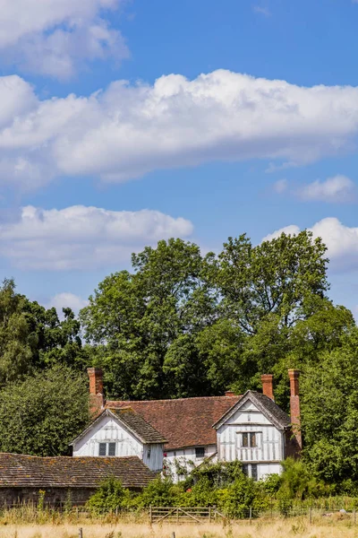 Tradizionale Villaggio Inglese Con Vecchie Case — Foto Stock