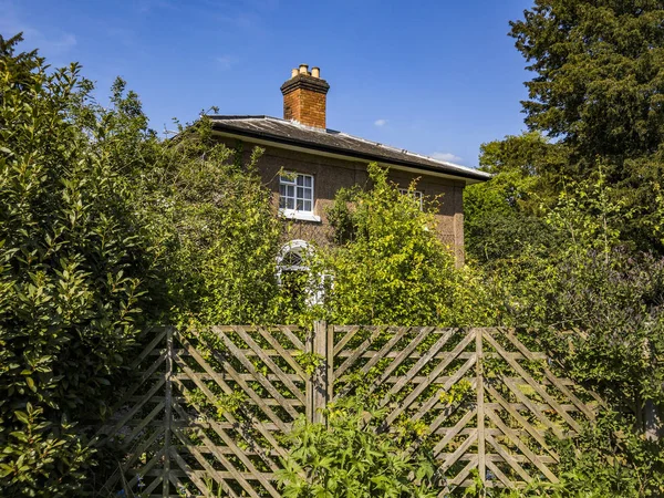 Dorp Met Huis Platteland — Stockfoto